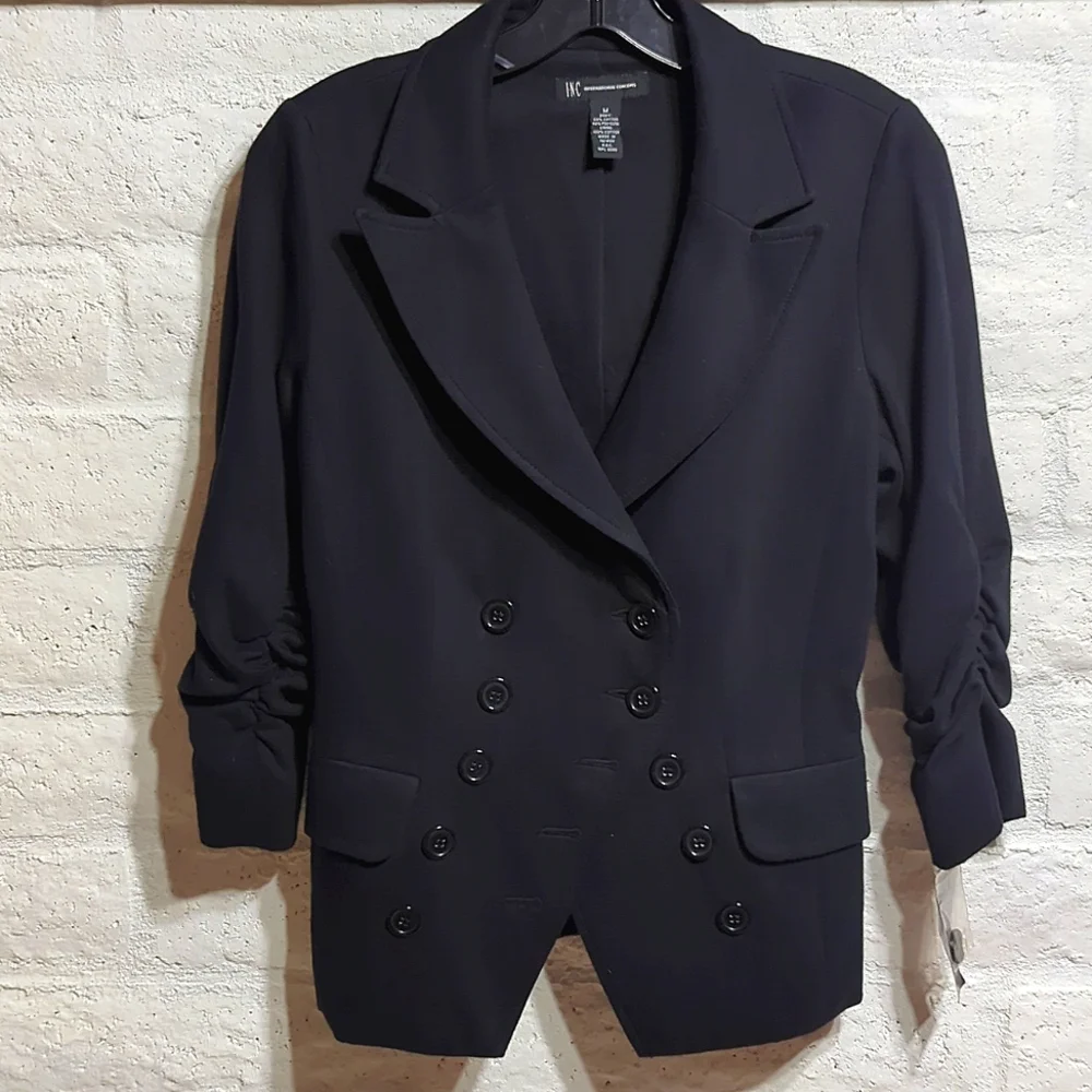 Black INC International Concepts Blazer Suit Jacket - Picture 3 of 8